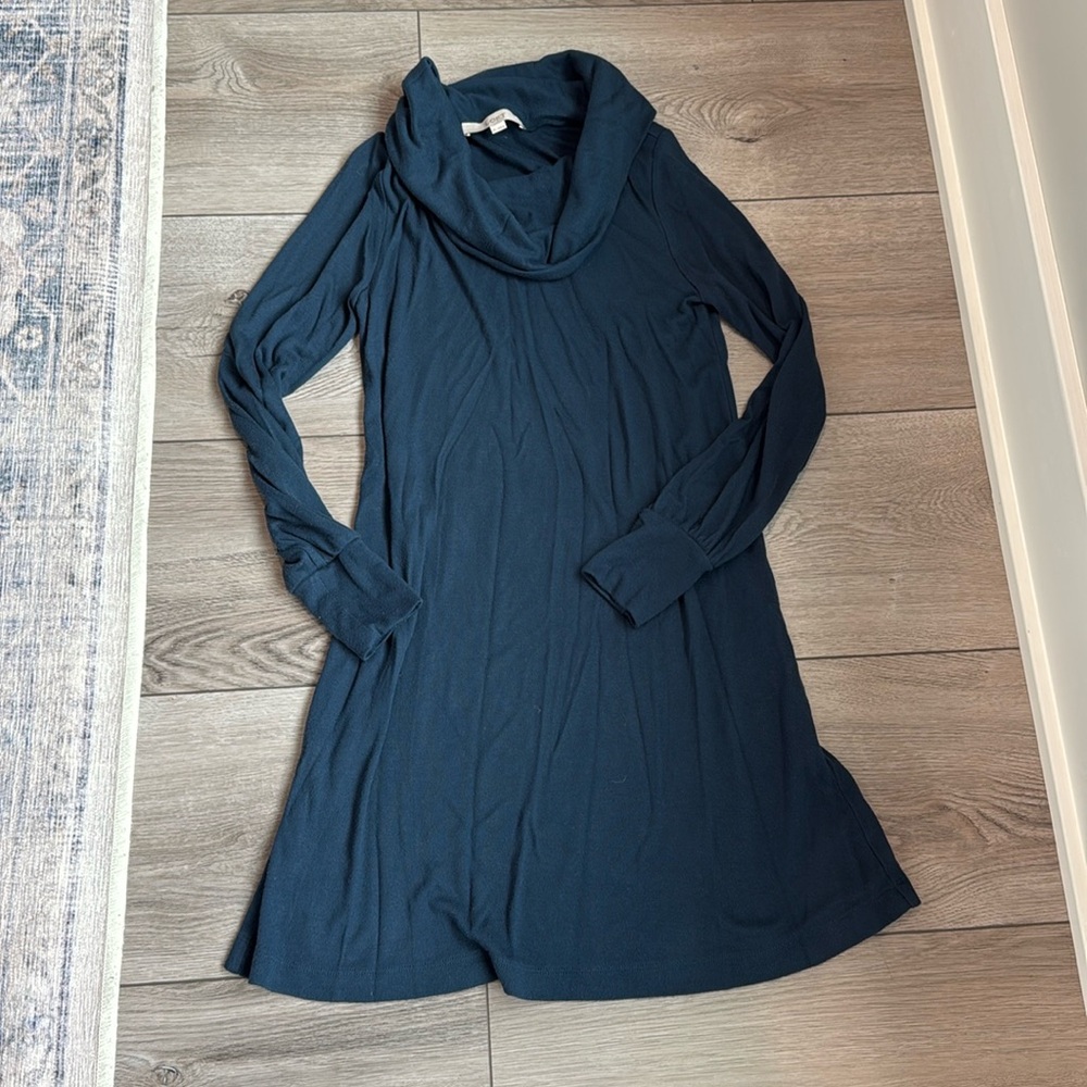 Loft cowl neck long sleeve mini dress